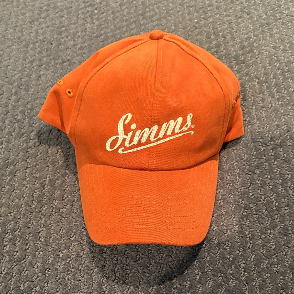 Simms Orange Men's Baseball-Style Swim Cap
